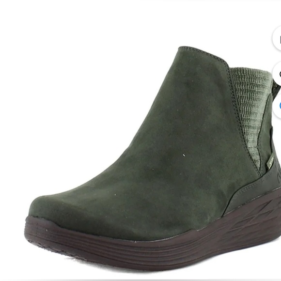 RYKA SIDE ZIP WATER REPELLENT SNEAKER OLIVE BOOTS NOELLE NEXT 8.5 WIDE NEW - Picture 1 of 12